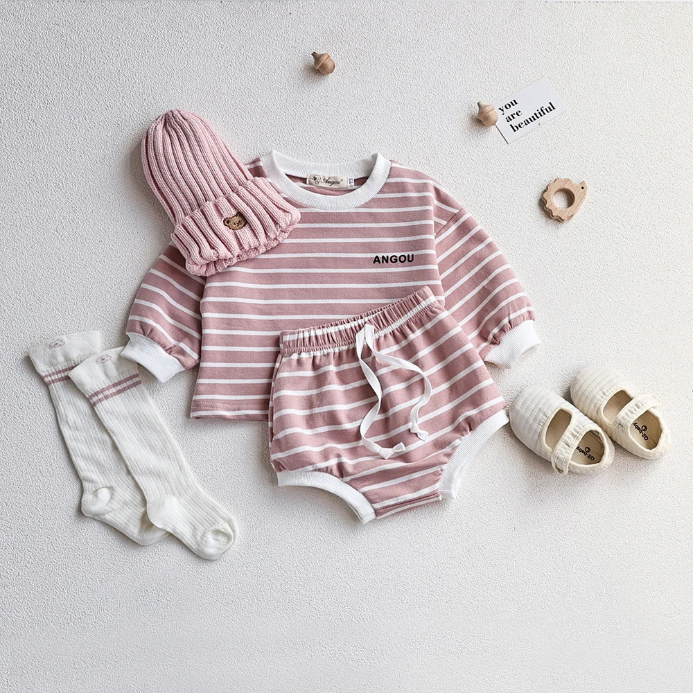 Casual Comfy Sweatshirt And Short Suit