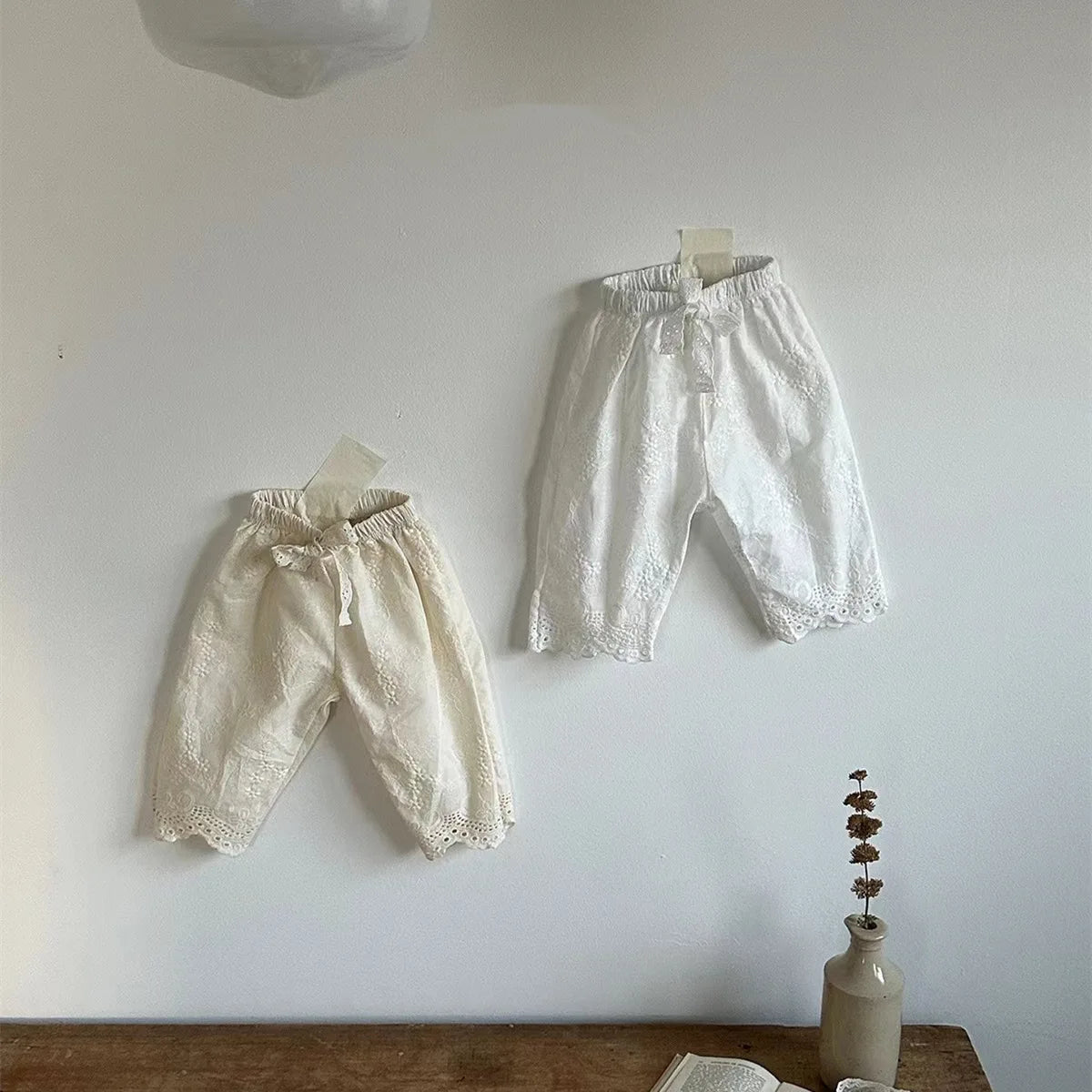 Flower Lace Thin Loose Trousers