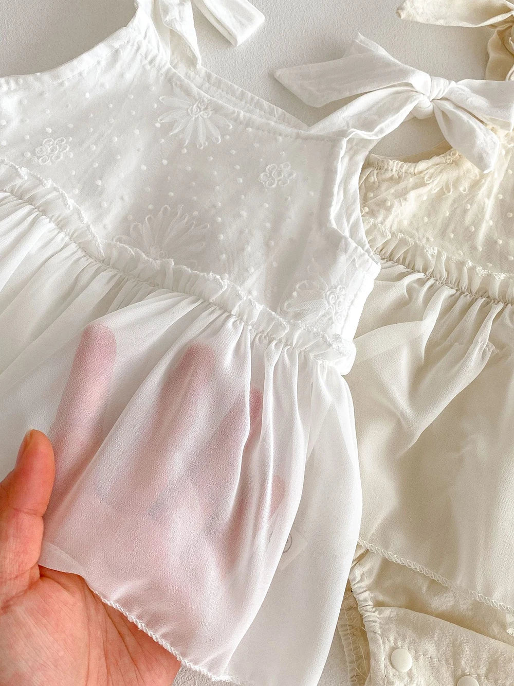 One Piece Bow Ruffle Dress