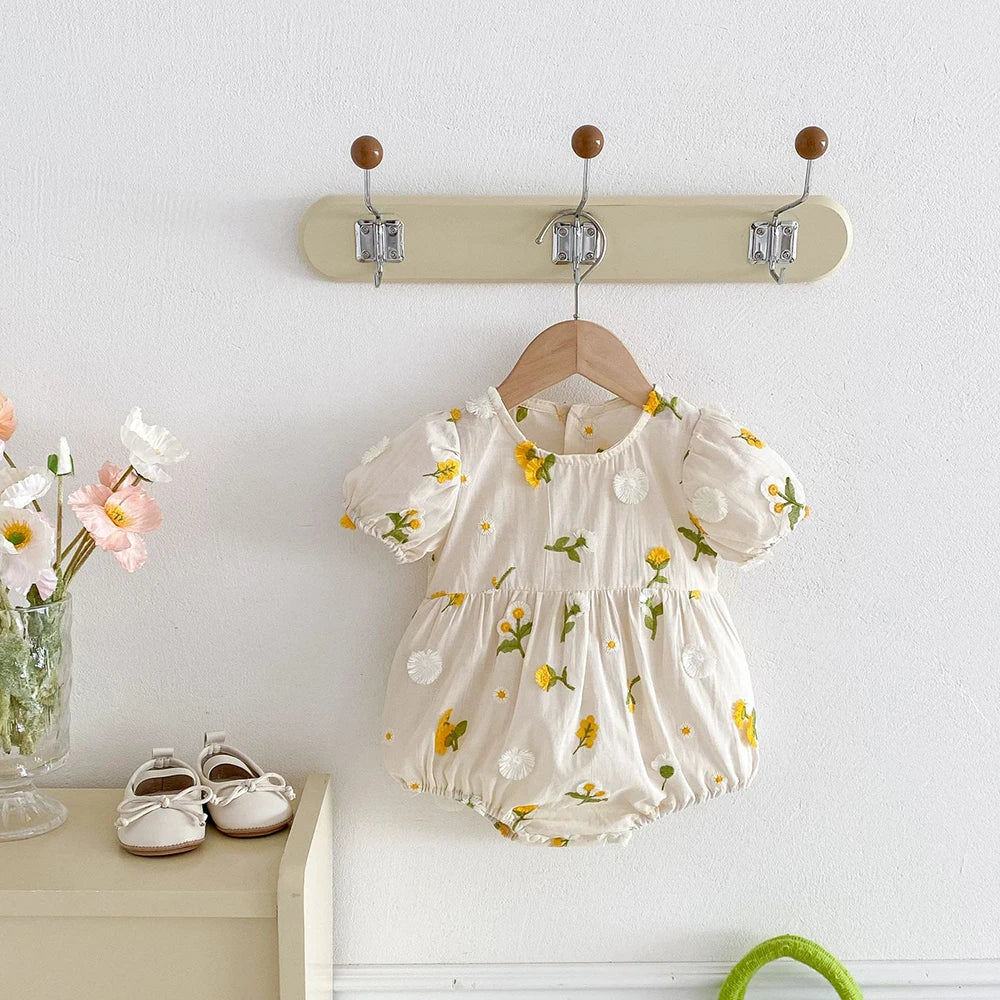 NEW Daisy Embroidery One-Piece Suit