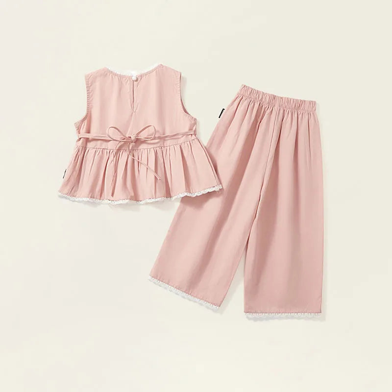 Lace Patch Top and Pant Set