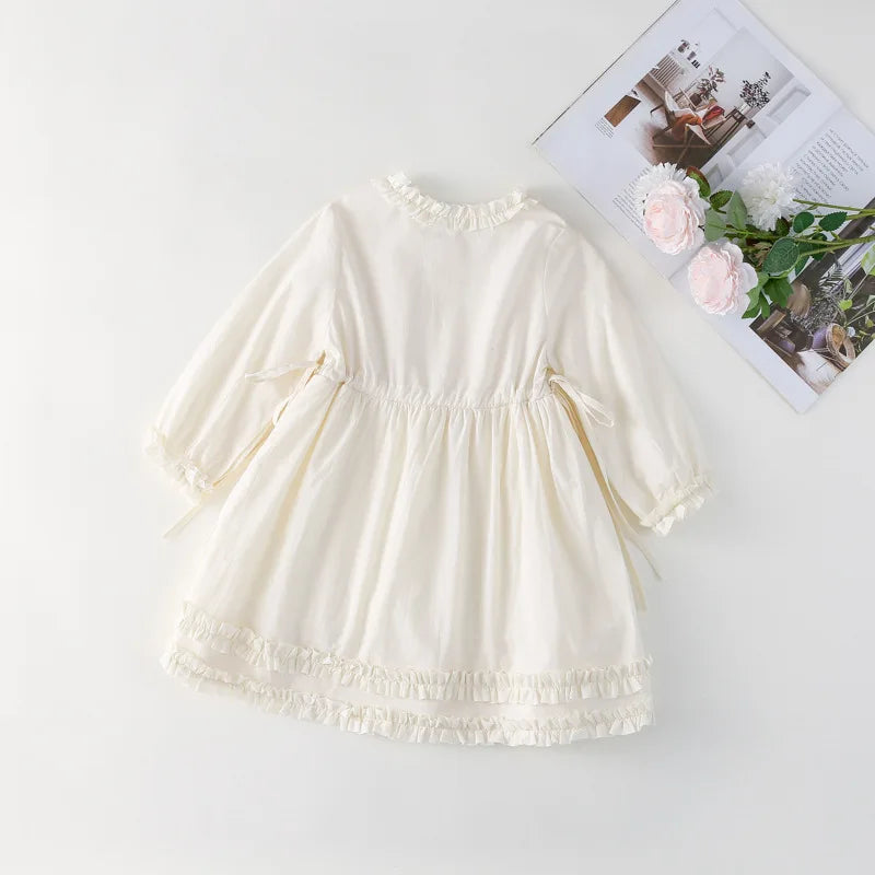 Sweet Ruffled Solid Colour Renee Dress