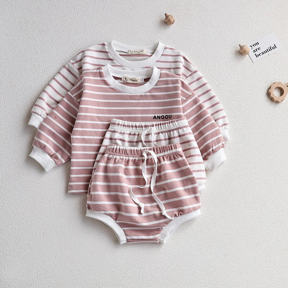 Casual Comfy Sweatshirt And Short Suit