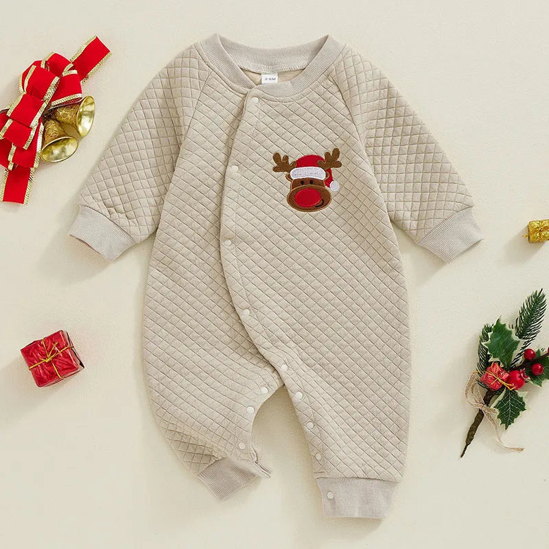 Christmas Quilt Look Romper