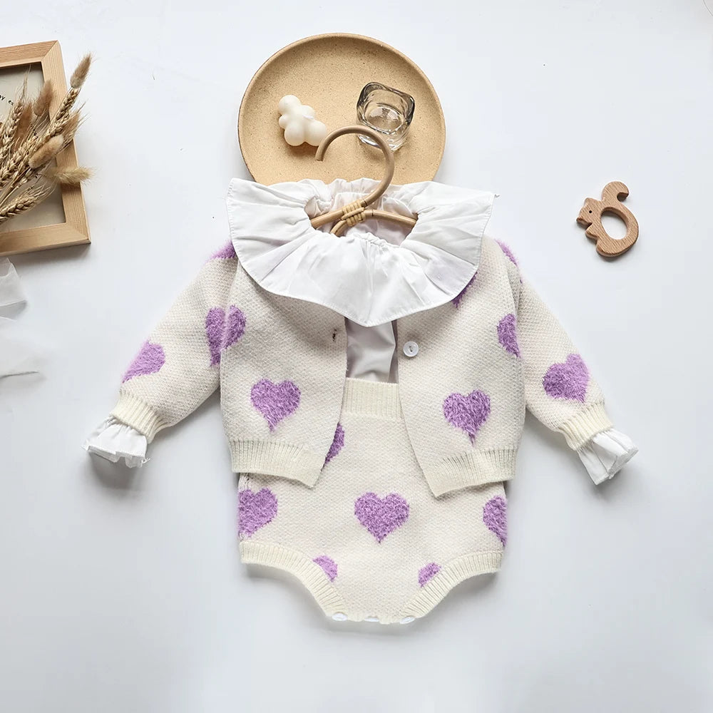 Knit Suit Camisole Bodysuit And Sweater 2 Piece Set