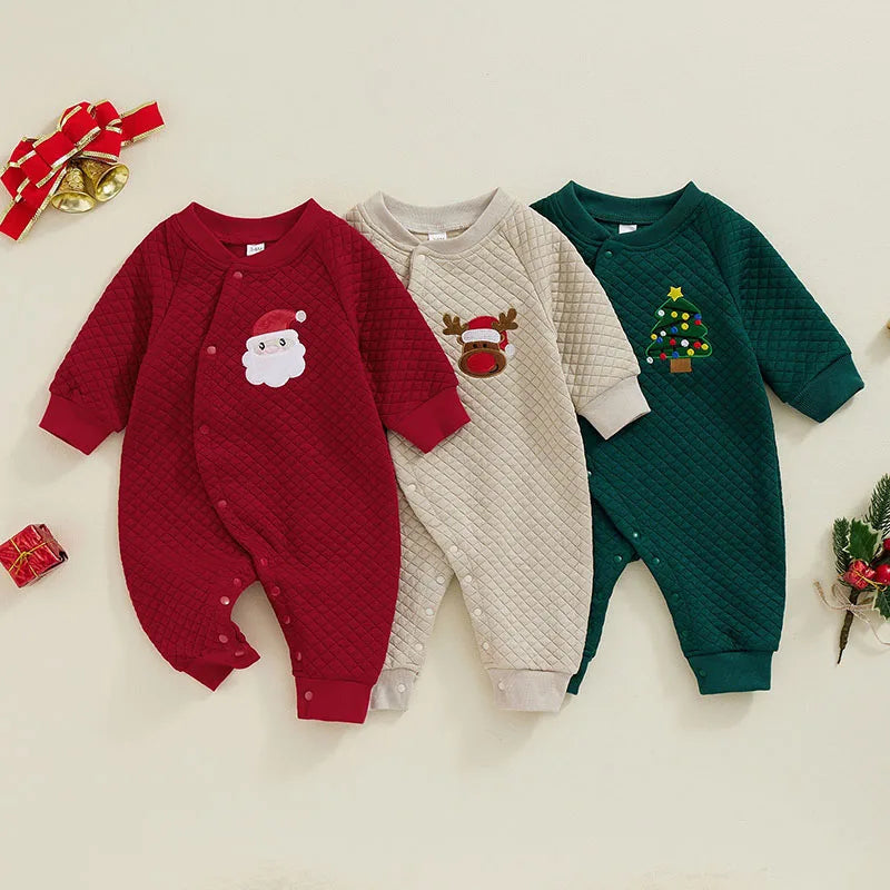 Christmas Quilt Look Romper