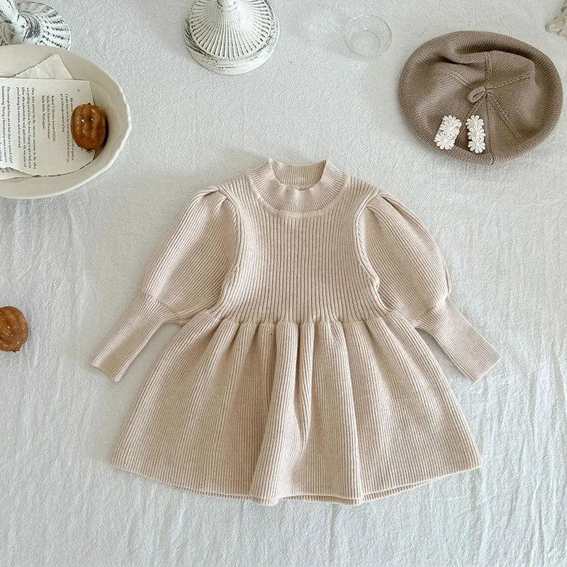 Boutique Vintage Style Puff Sleeve Dress