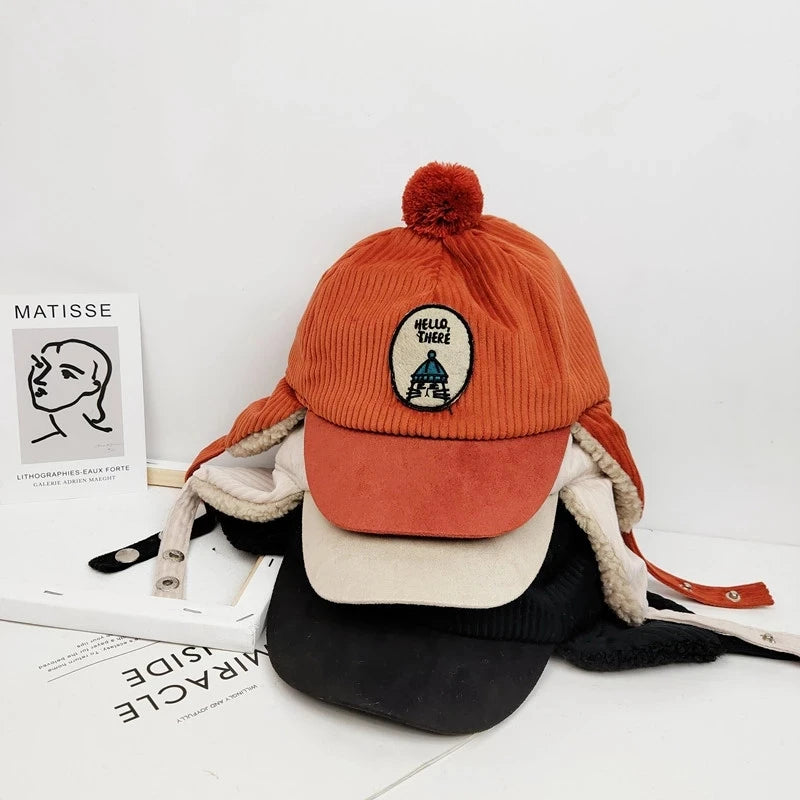 Warm Kids Fur Lining Hat