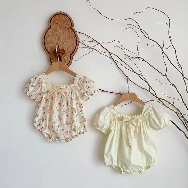 Bohemian Bubble Sleeve Romper