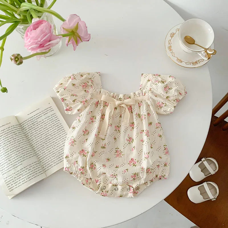 Bohemian Bubble Sleeve Romper