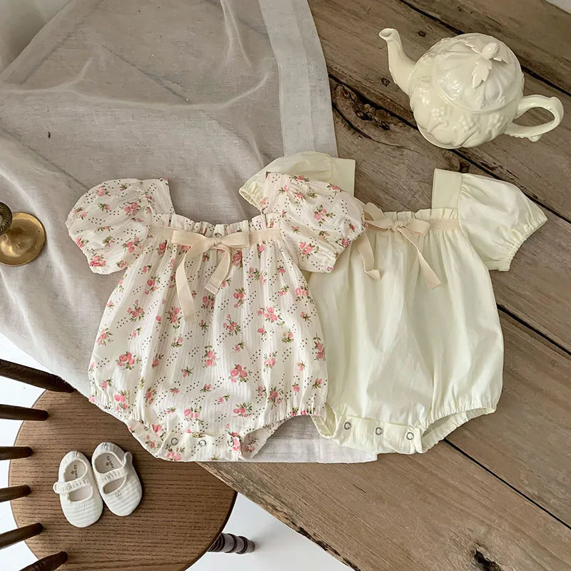 Bohemian Bubble Sleeve Romper